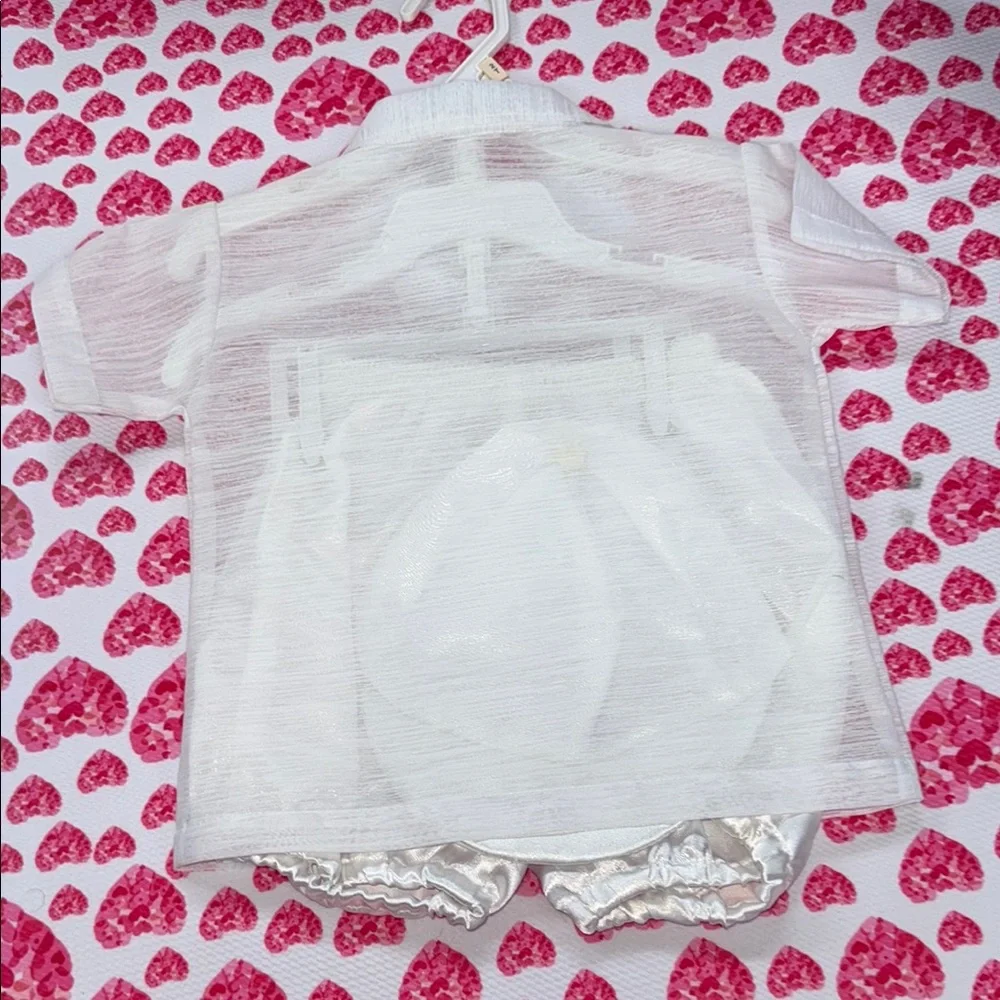 Elegant White Baby Outfit Set